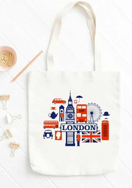 Distinctly British Icons Tote Bag