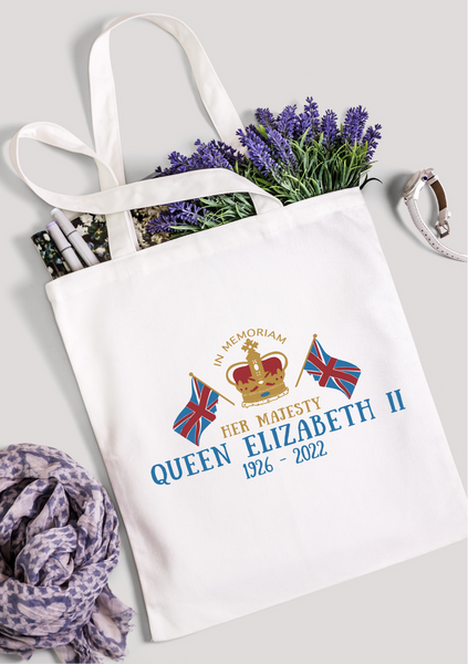 Queen Elizabeth In Memoriam Crown Tote Bag