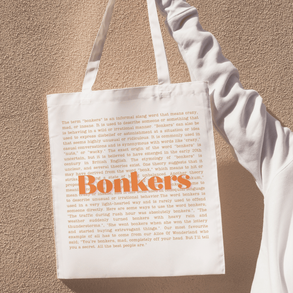 'Bonkers' Slang Tote Bag