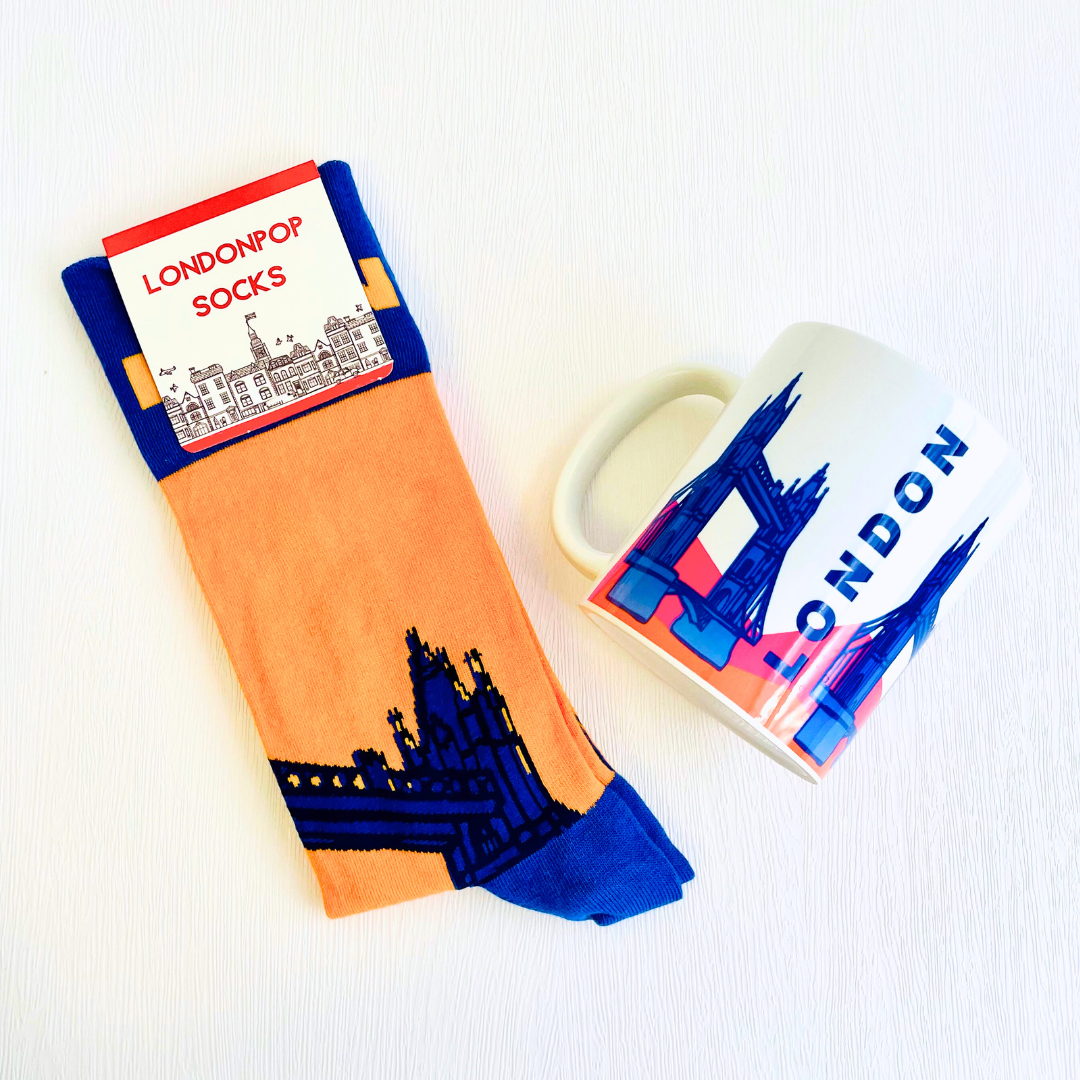 London Tower Bridge Pop Art Mug and Sock Set