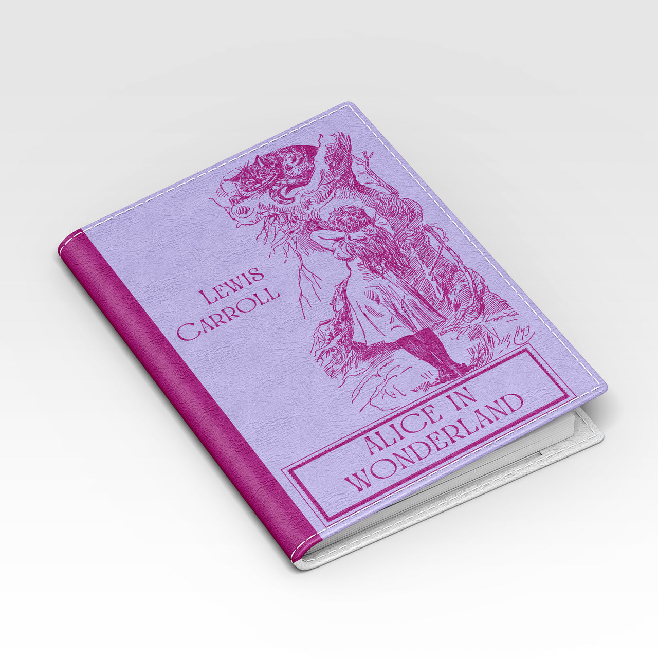 Alice In Wonderland Book Cover Passport Holder