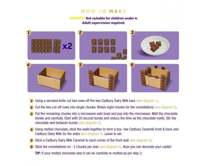 Cadbury Dairy Milk & Caramilk Castle Kit