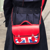 Union Jack Midi Satchel - Pillar Box Red Bag
