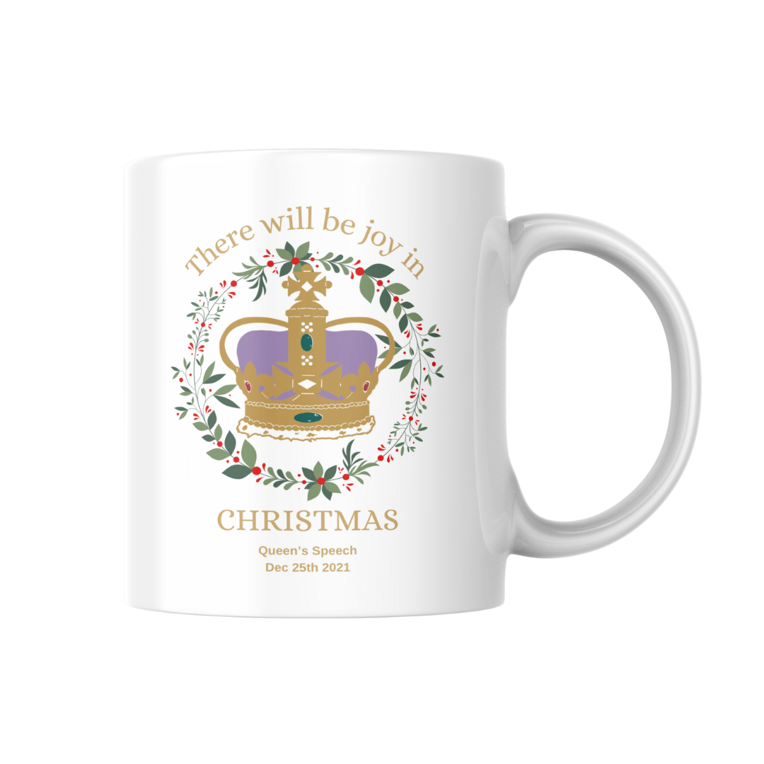 Queen's Speech Xmas Bone China Mug