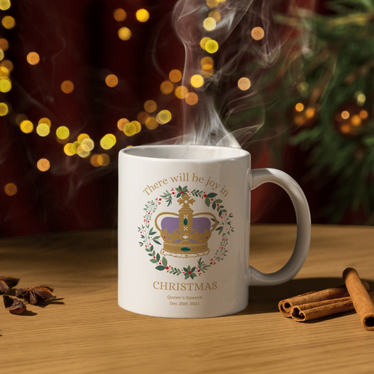 Queen's Speech Xmas Bone China Mug