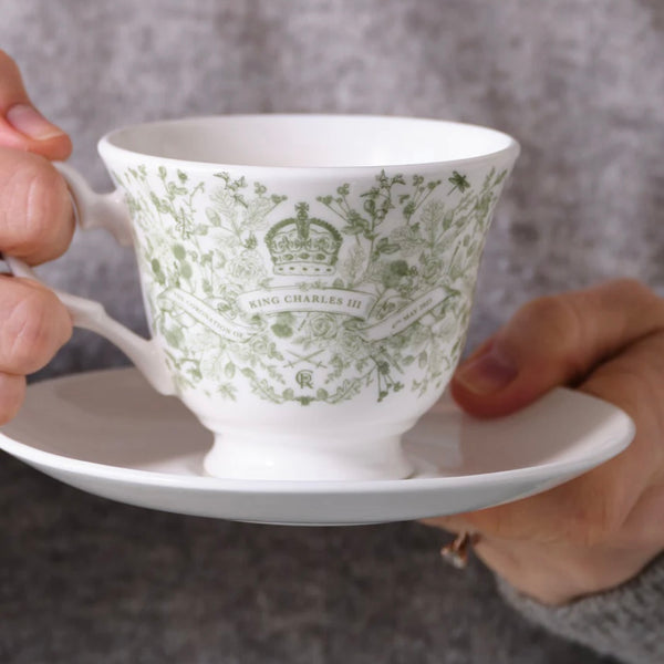Victoria Eggs King Charles III Coronation Teacup and Saucer